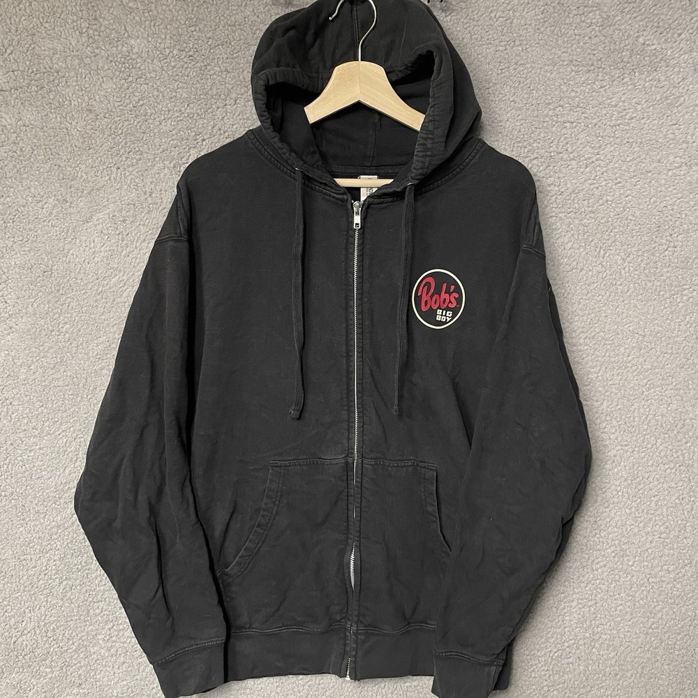 Independent Bob's Big Boy Hoodie Men Large Black Burbank California Zip Up